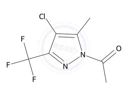 Chemical structure of 1-(4-Chloro-5-methyl-3-(trifluoromethyl)-1H-pyrazol-1-yl)ethan-1-one