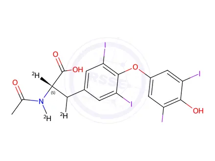 Chemical structure of N-Acetyl L-Thyroxine-d3