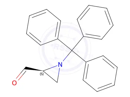 Chemical structure of (S)-1-Tritylaziridine-2-carbaldehyde