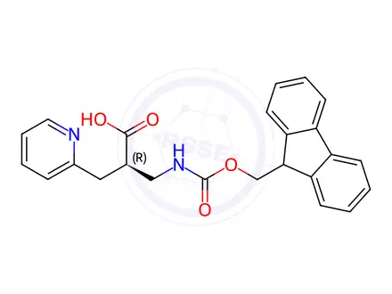 Chemical structure of (R)-3-((((9H-Fluoren-9-yl)methoxy)carbonyl)amino)-2-(pyridin-2-ylmethyl)propanoic acid