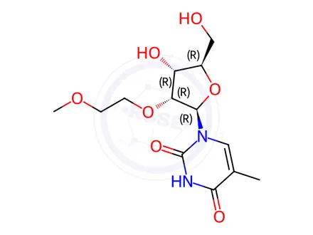 Chemical structure of 2'-O-(2-Methoxyethyl)-5-methyl-uridine