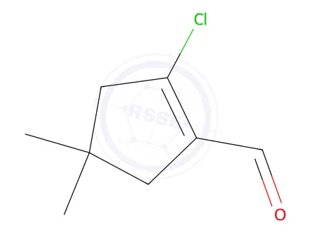 Chemical structure of 2-chloro-4,4-dimethylcyclopent-1-enecarbaldehyde
