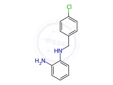 Chemical structure of 1-N-[(4-Chlorophenyl)methyl]benzene-1,2-diamine
