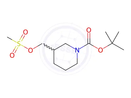 Chemical structure of 1-Boc-3-methanesulfonyloxymethyl-piperidine