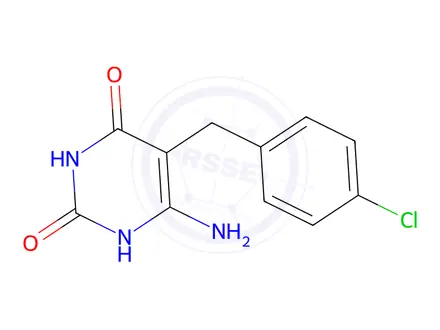 Chemical structure of 6-Amino-5-(4-chlorobenzyl)pyrimidine-2,4(1H,3H)-dione