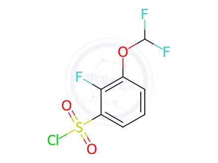 Chemical structure of 3-(Difluoromethoxy)-2-fluorobenzene-1-sulfonyl chloride