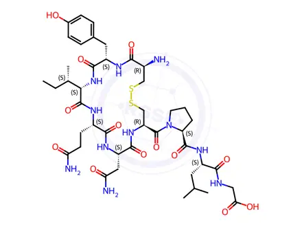 Chemical structure of Oxytocin free acid
