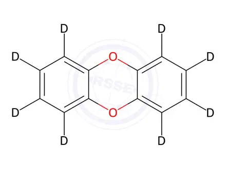 Chemical structure of Dibenzo-p-dioxin D8