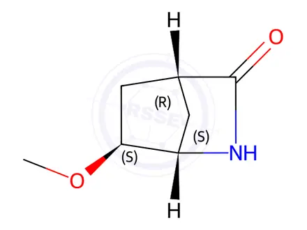 Chemical structure of (1S,4R,6S)-6-methoxy-2-azabicyclo[2.2.1]heptan-3-one