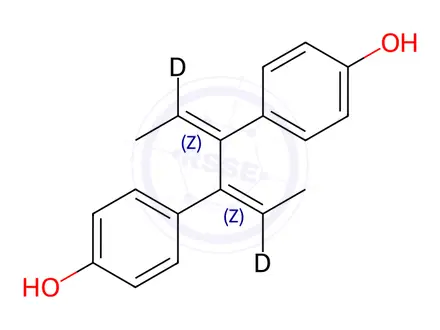 Chemical structure of Z,Z-Dienestrol-d2