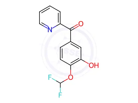 Chemical structure of 2-(4-(Difluoromethoxy)-3-hydroxybenzoyl)pyridine