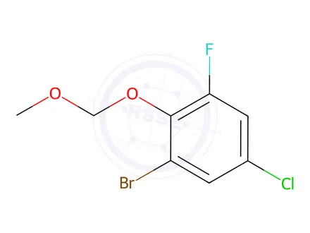 Chemical structure of Benzene, 1-bromo-5-chloro-3-fluoro-2-(methoxymethoxy)-