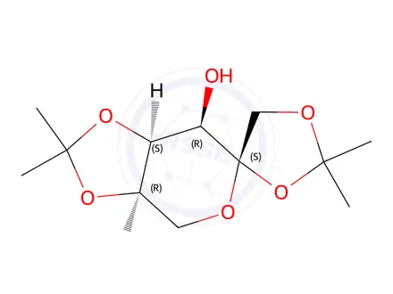 Chemical structure of 1,2:4,5-DI-O-ISOPROPYLIDENE-BETA-D-PSICOPYRANOSE