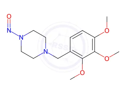 Chemical structure of N-Nitroso Trimetazidine
