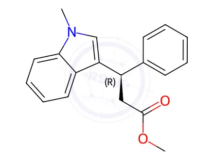 Chemical structure of (R)-METHYL-3-(1-METHYL-1H-INDOL-3-YL)-PHENYL-PROPIONATE