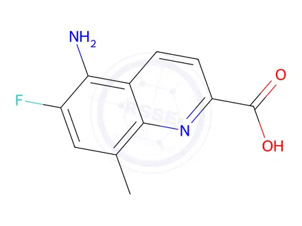 Chemical structure of 5-Amino-6-fluoro-8-methylquinoline-2-carboxylic acid