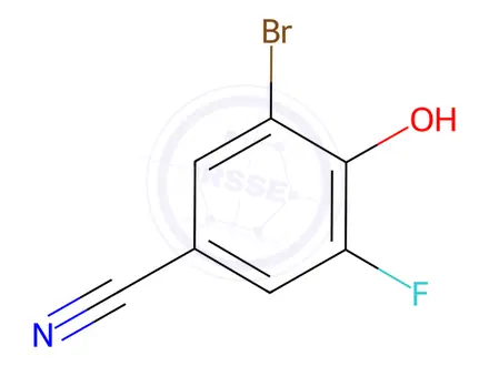 Chemical structure of 3-bromo-5-fluoro-4-hydroxybenzonitrile
