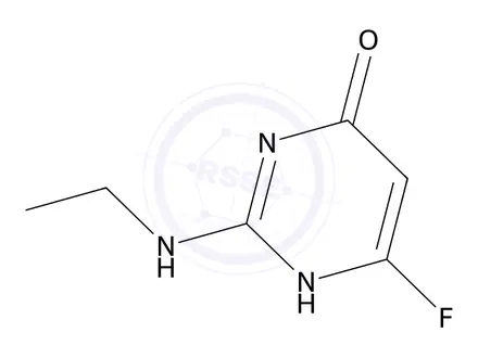 Chemical structure of 2-(Ethylamino)-6-fluoropyrimidin-4(1H)-one