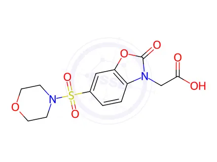 Chemical structure of [6-(morpholin-4-ylsulfonyl)-2-oxo-1,3-benzoxazol-3(2H)-yl]acetic acid