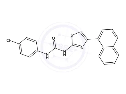 Chemical structure of 1-(4-Chlorophenyl)-3-(4-(naphthalen-1-yl)thiazol-2-yl)urea