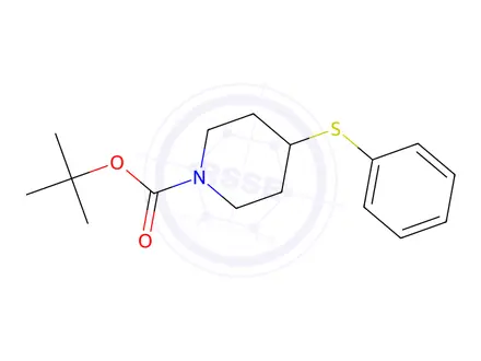 Chemical structure of tert-butyl 4-(phenylthio)piperidine-1-carboxylate