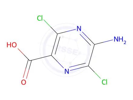 Chemical structure of 5-Amino-3,6-dichloropyrazine-2-carboxylic acid