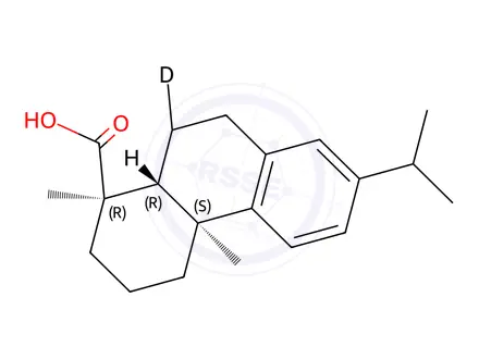 Chemical structure of Dehydroabietic acid-d2