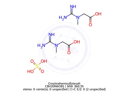 Chemical structure of Creatinehemisulfatesalt