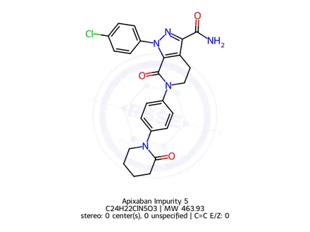 Chemical structure of Apixaban Impurity BMS-591329-01