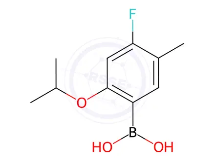 Chemical structure of 4-Fluoro-2-isopropoxy-5-methylphenylboronic acid