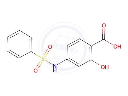 Chemical structure of 4-Benzenesulfonylamino-2-hydroxy-benzoic Acid