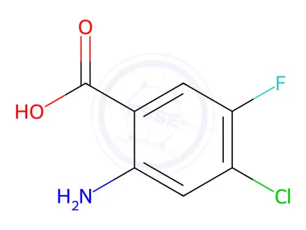 Chemical structure of 2-Amino-4-chloro-5-fluorobenzoic acid