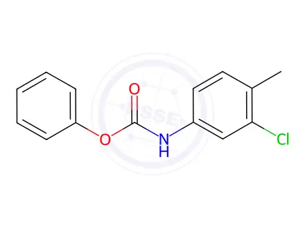 Chemical structure of Carbamic acid, (3-chloro-4-methylphenyl)-, phenyl ester (9CI)