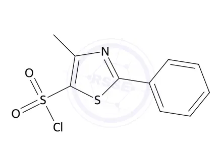 Chemical structure of 4-Methyl-2-phenylthiazole-5-sulfonyl chloride