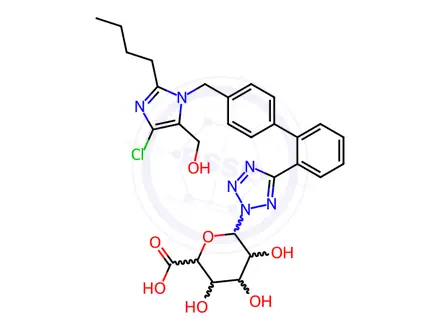 Chemical structure of Losartan N2-Glucuronide