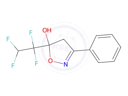 Chemical structure of 3-Phenyl-5-(1,1,2,2-tetrafluoroethyl)-4,5-dihydroisoxazol-5-ol
