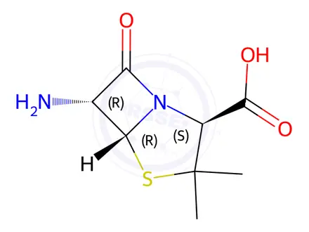 Chemical structure of Amoxicillin Impurity A