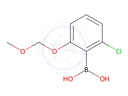 Chemical structure of 2-Chloro-6-(methoxymethoxy)phenylboronic acid