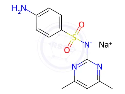 Chemical structure of Sulfamethazine sodium