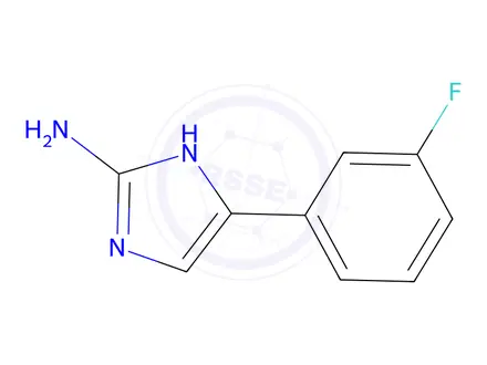 Chemical structure of 4-(3-Fluorophenyl)-1h-imidazol-2-amine