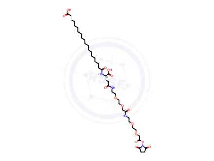 Chemical structure of Insulin Icodec Impurity 2(C20-γ-Glu(AEEA-AEEA-OSu)-OH)