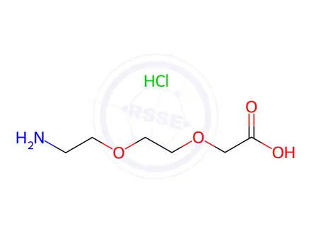 Chemical structure of 2-(2-(2-Aminoethoxy)ethoxy)acetic acid hydrochloride