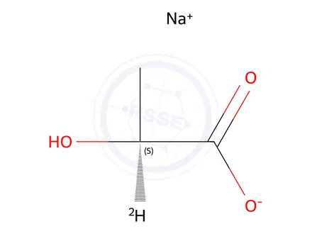 Chemical structure of Sodium<sc> L</sc>-lactate-2-d<sub>1</sub>