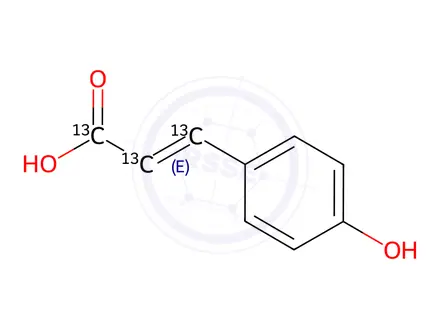 Chemical structure of p-Coumaric acid-[13C3]