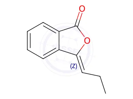 Chemical structure of 3-Propylidenephthalide