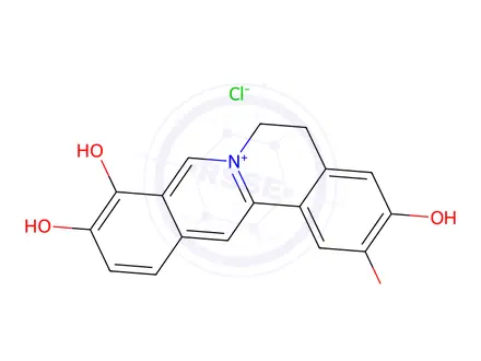 Chemical structure of 2,3,9,10-Tetrahydroxyberberine Chloride