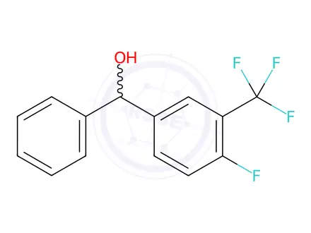 Chemical structure of (4-fluoro-3-(trifluoromethyl)phenyl)(phenyl)methanol