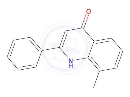 Chemical structure of 4-Hydroxy-8-methyl-2-phenylquinoline