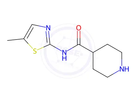 Chemical structure of N-(5-methylthiazol-2-yl)piperidine-4-carboxamide