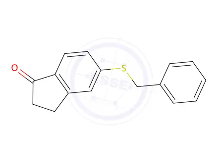 Chemical structure of 5-(Benzylthio)-2,3-dihydro-1H-inden-1-one